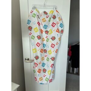 Cocomelon Kids Fitted Crib Sheet White Multicolor Alphabet Music Notes 2021